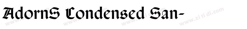 AdornS Condensed San字体转换